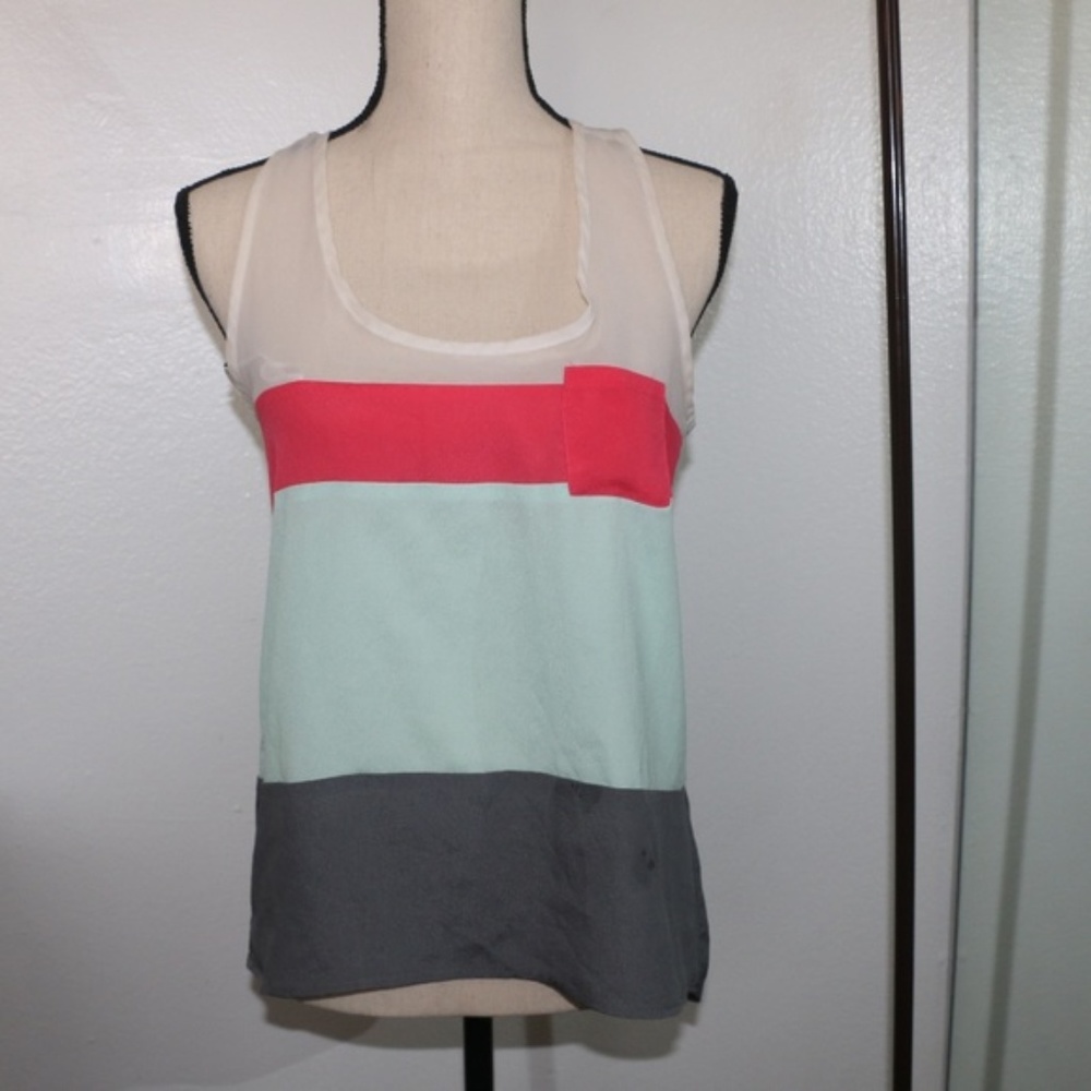 Sheer Tank Top w/ Pocket
